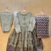 Girls embroidered medium frock 3-piece suit – new design